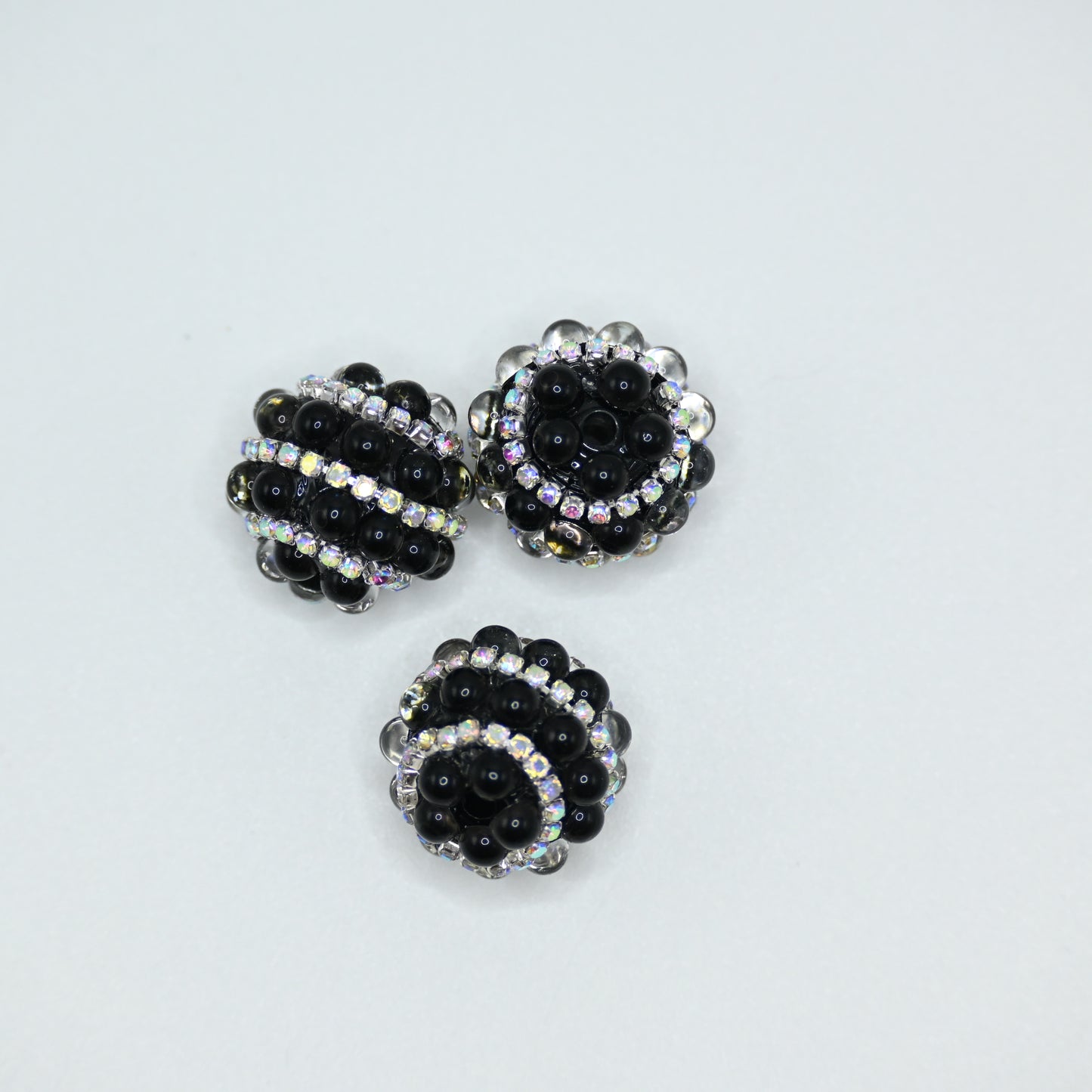 Black Layered Rhinestones for Beadable Pens Keychain Making