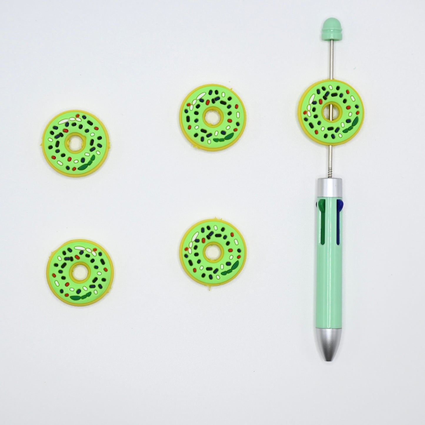 Green Donate Silicone Focal Beads For Pen