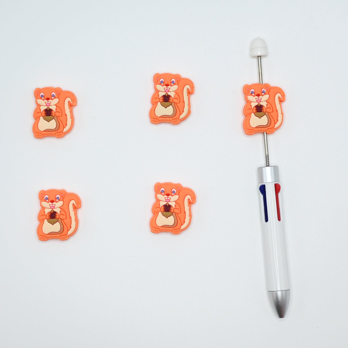 Little Cute Squirrel Silicone Focal Beads For Pen