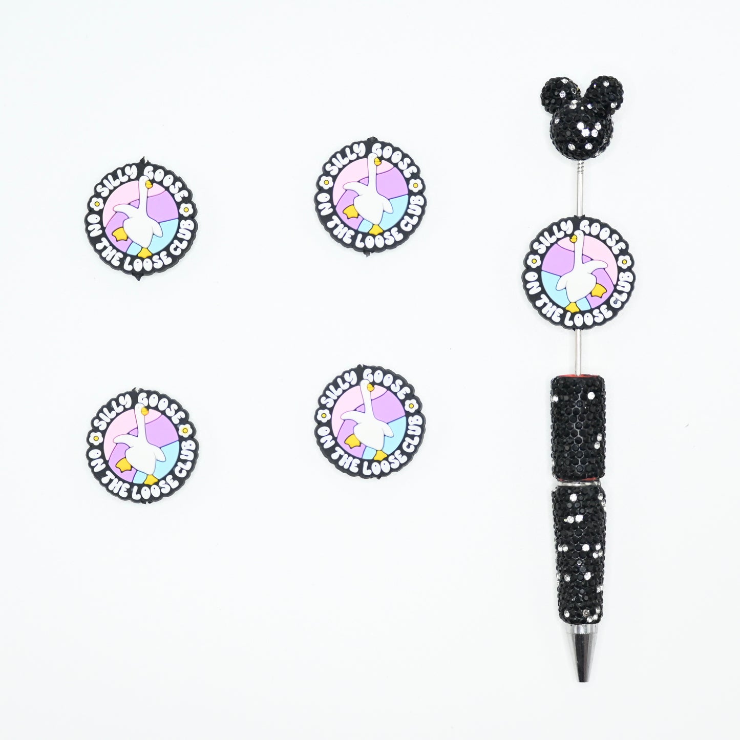 Dancing Silly Goose on the Loose Silicone Focal Beads For Pen