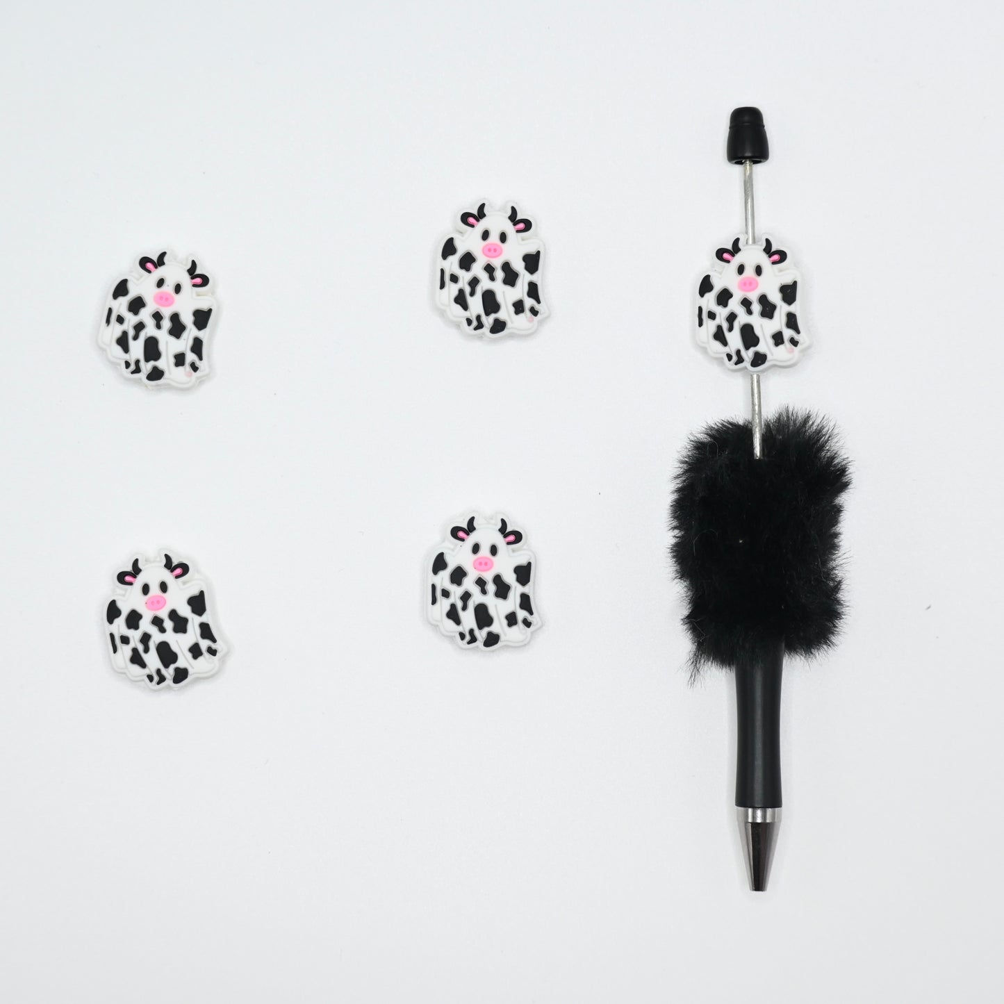 Ghost Cow Silicone Focal Beads For Pen