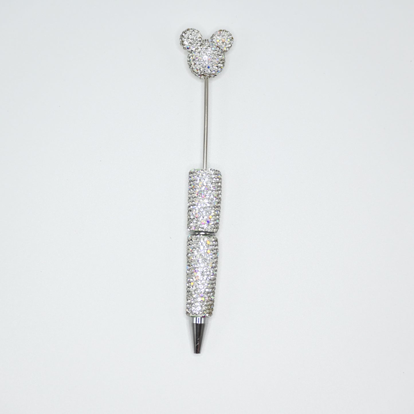 White Color Full Rhinestones Pen for Beads With Mouse Head