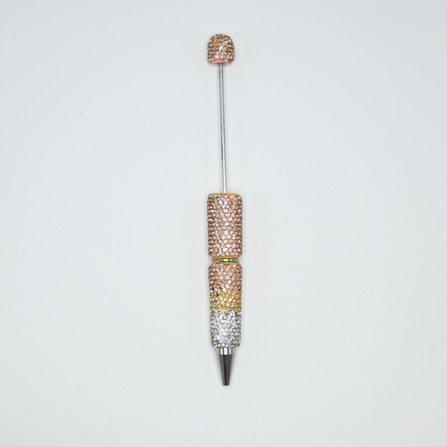 Golden Color Full Rhinestones Beadable Glitter Ballpoint Pens