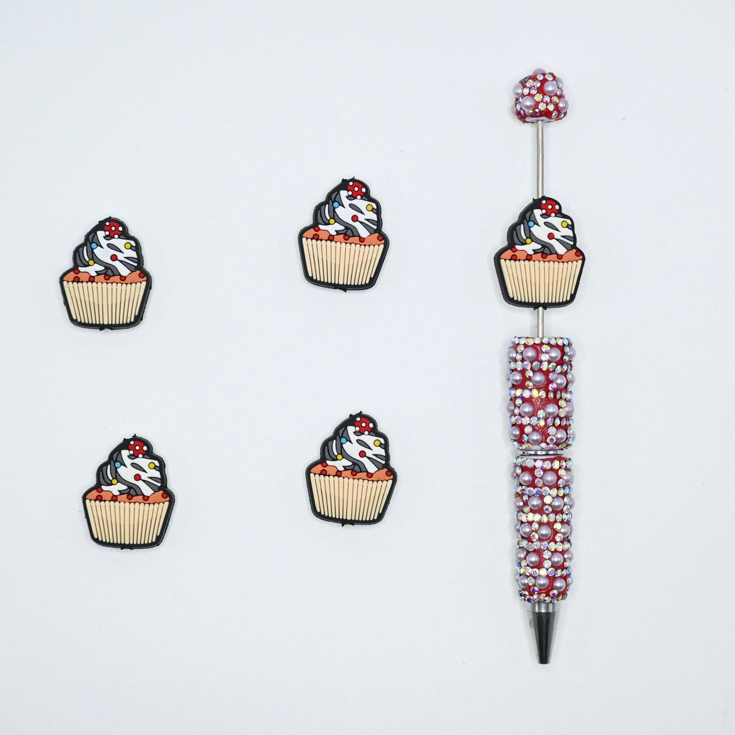 Icecream Cupcake Silicone Focal Beads For Pen