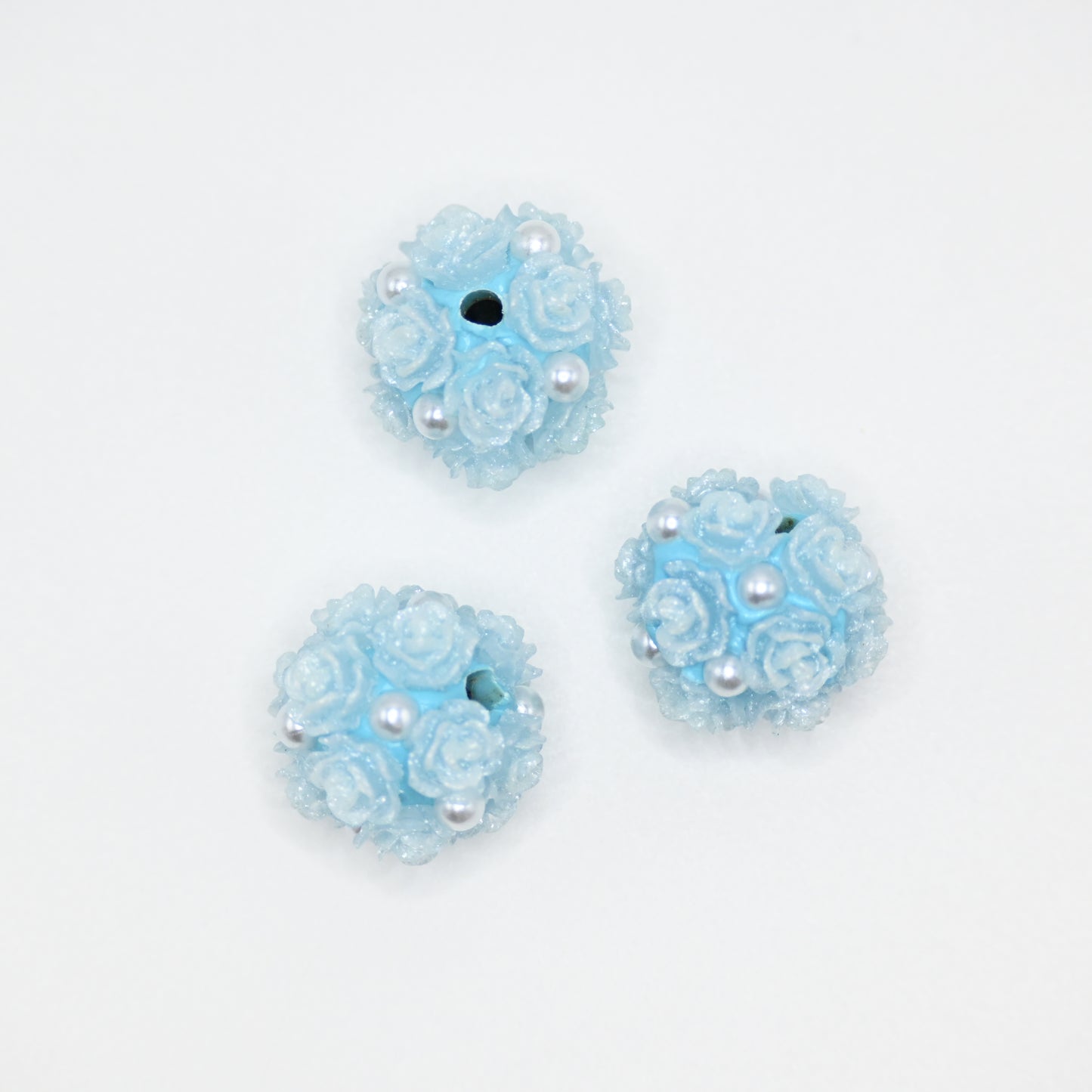 Blue Flower Shining Rhinestones Large Crystal for Jewelry Keychain Making