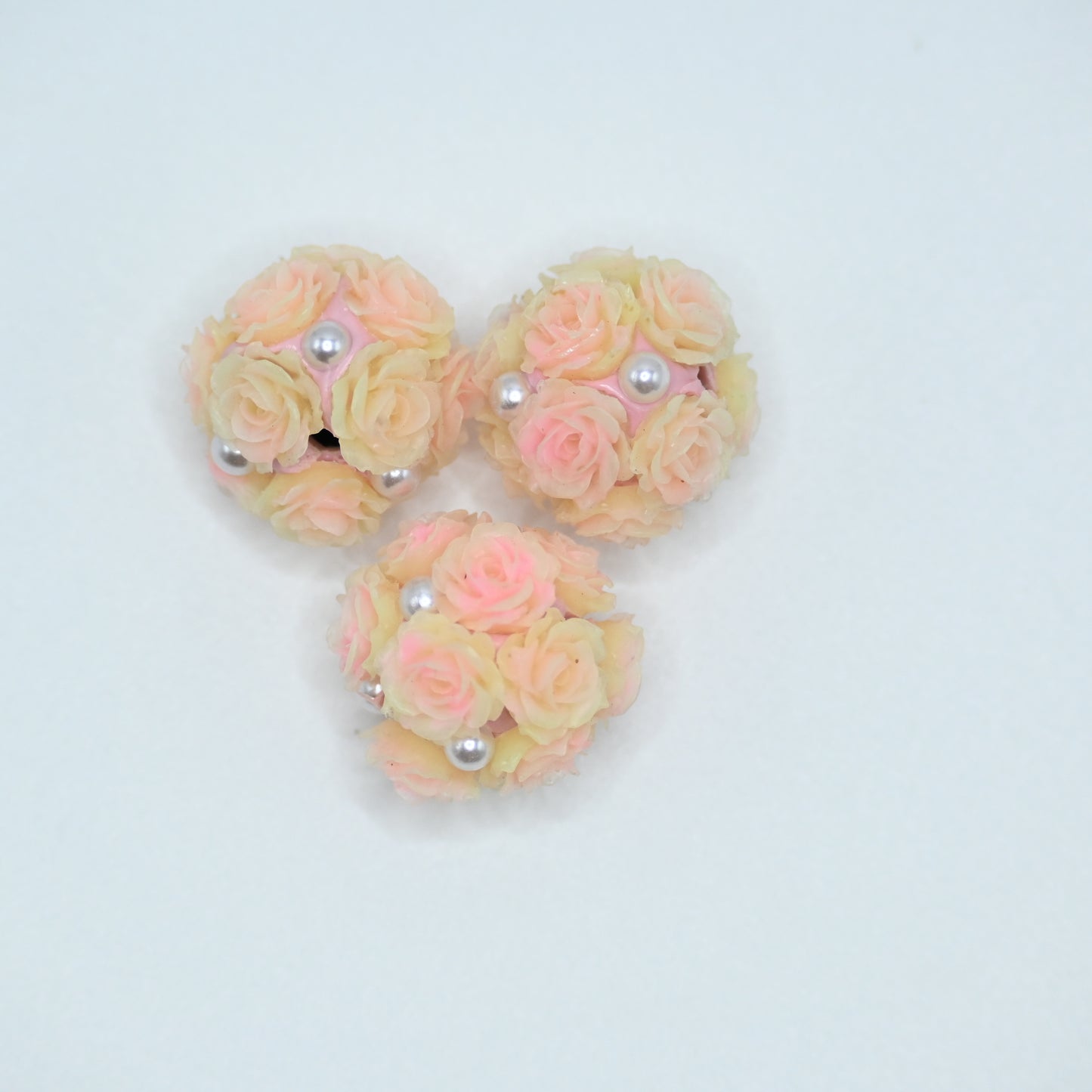 Yellow Flower Shape Rhinestones for Beadable Pens Keychain Making
