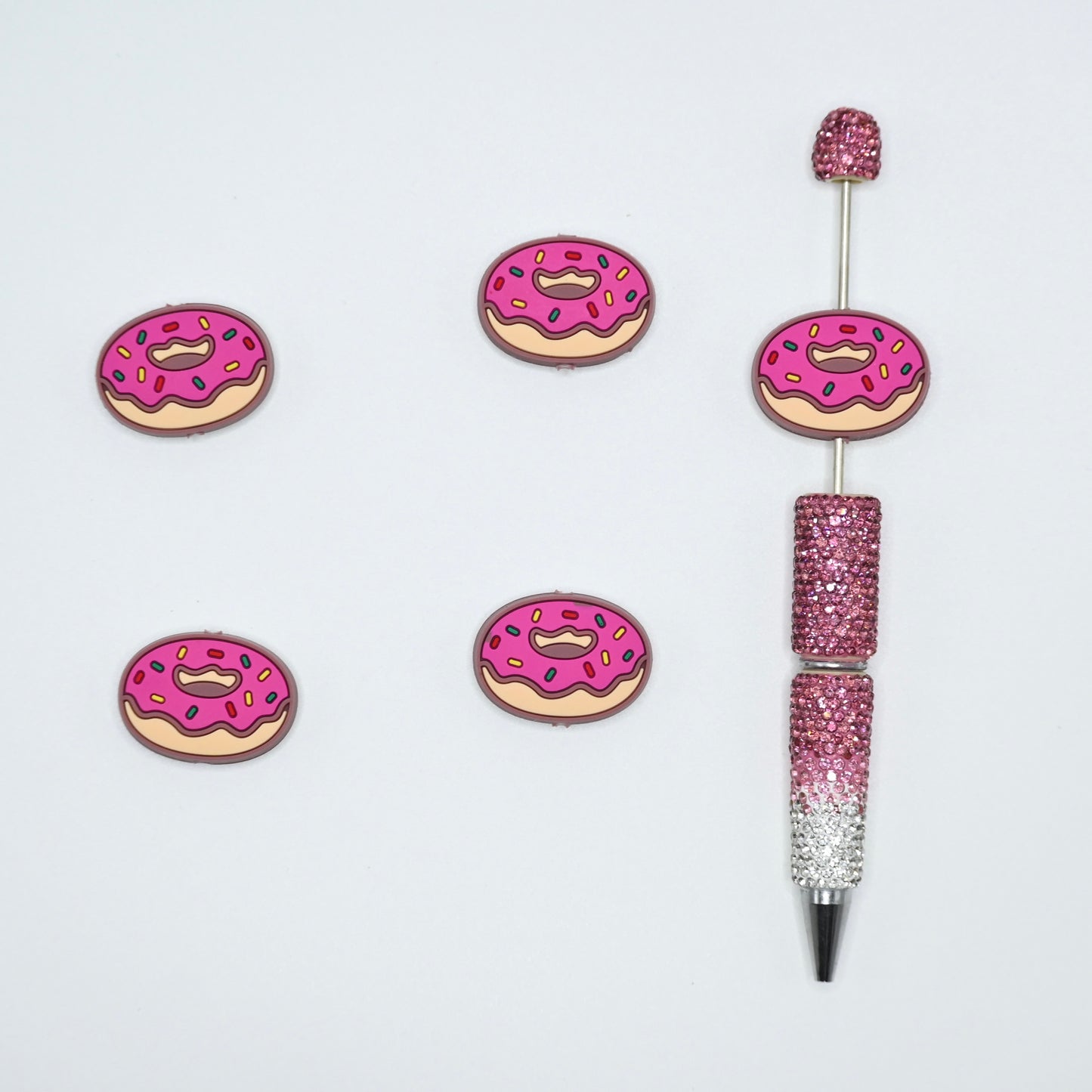 Purple Donate Silicone Focal Beads For Pen