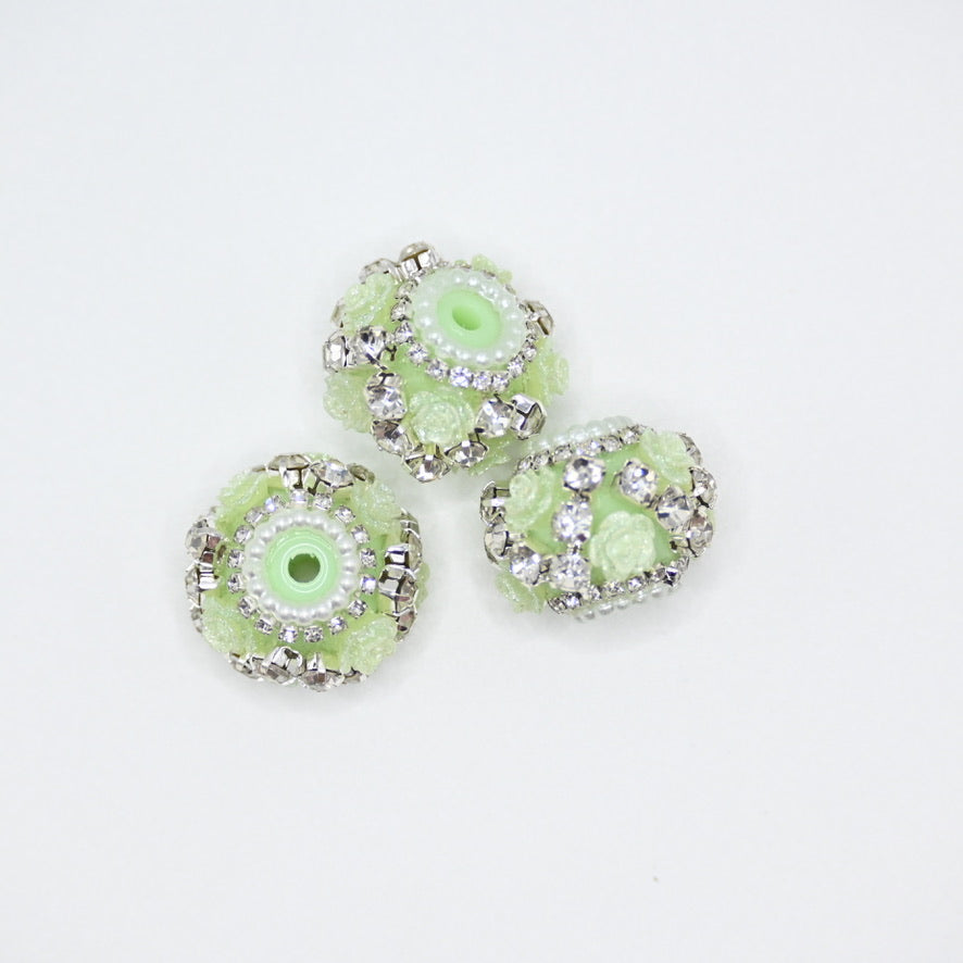 Green Flower Shining Rhinestones Large Crystal for Jewelry Keychain Making