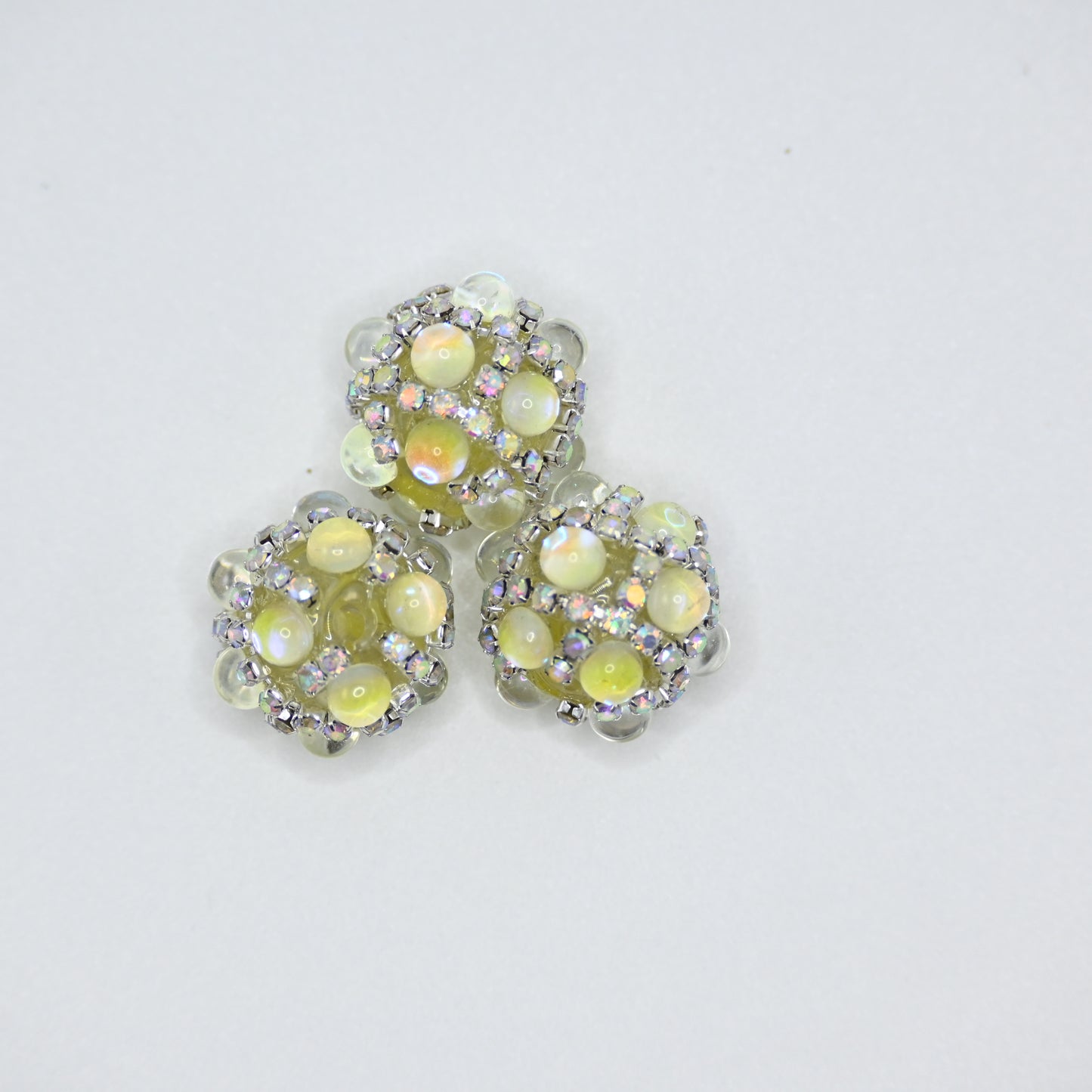 Yellow Rhinestone Focal Beads for Pens Fancy Bling Glitter Sparkle Chunky Diamond Beads