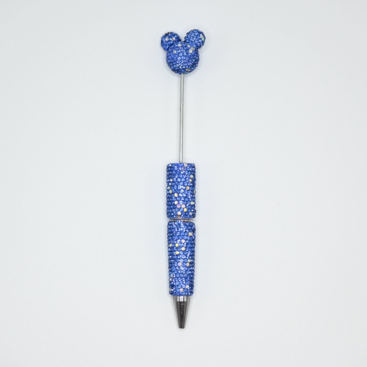 Blue Color Full Rhinestones Pen for Beads With Mouse Head
