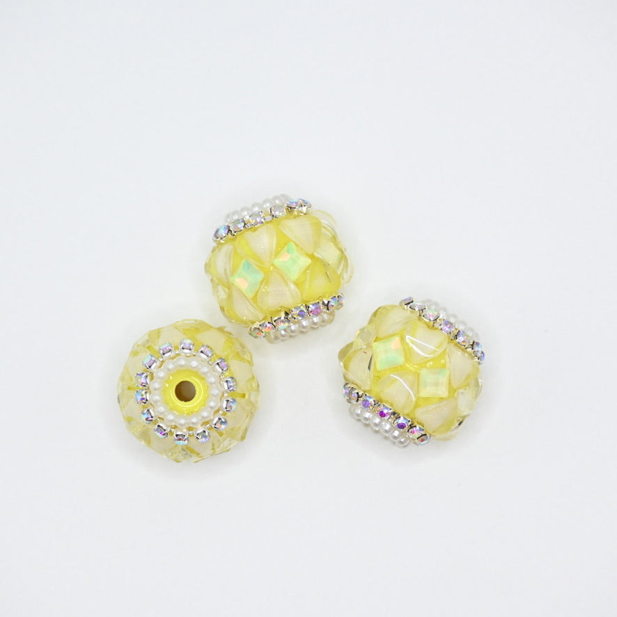 Yellow Color Large Crystal for Jewelry Keychain Making