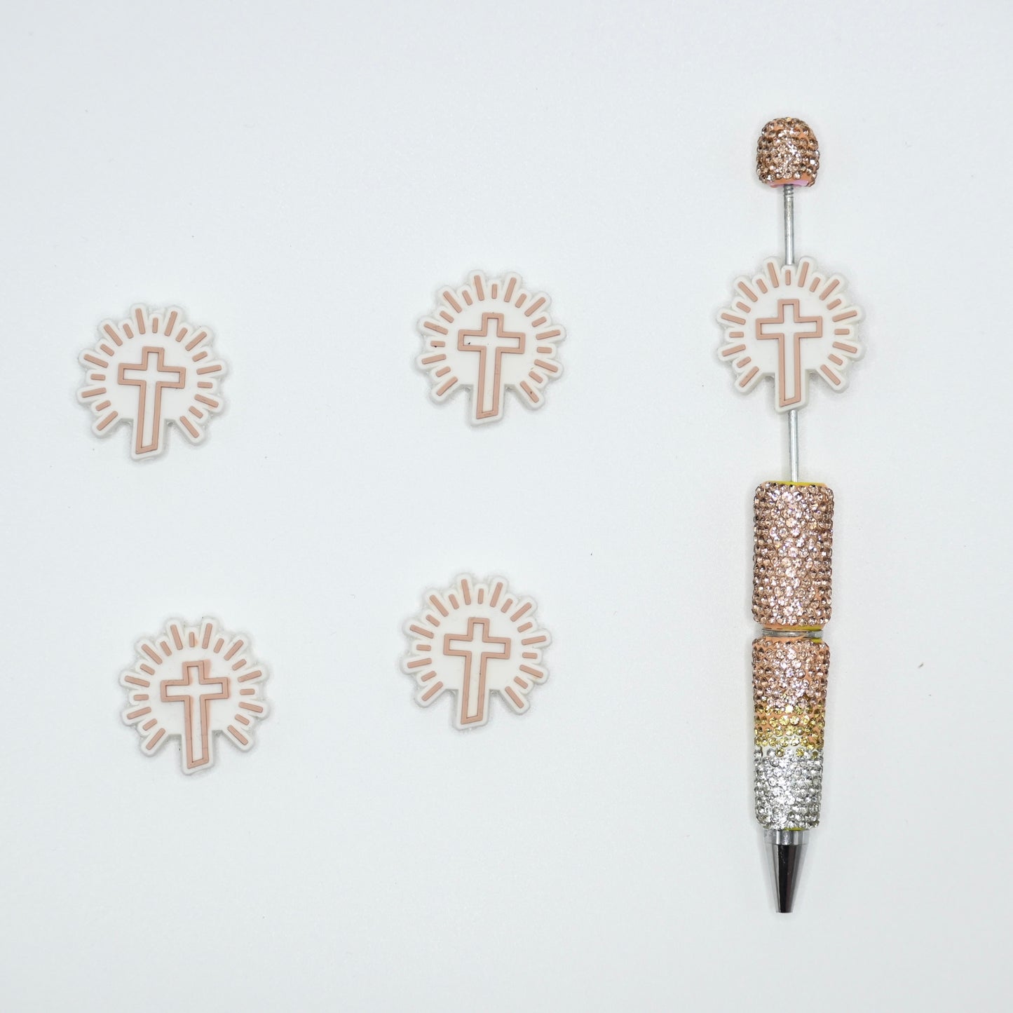 The Glowing Cross Silicone Focal Beads For Pen