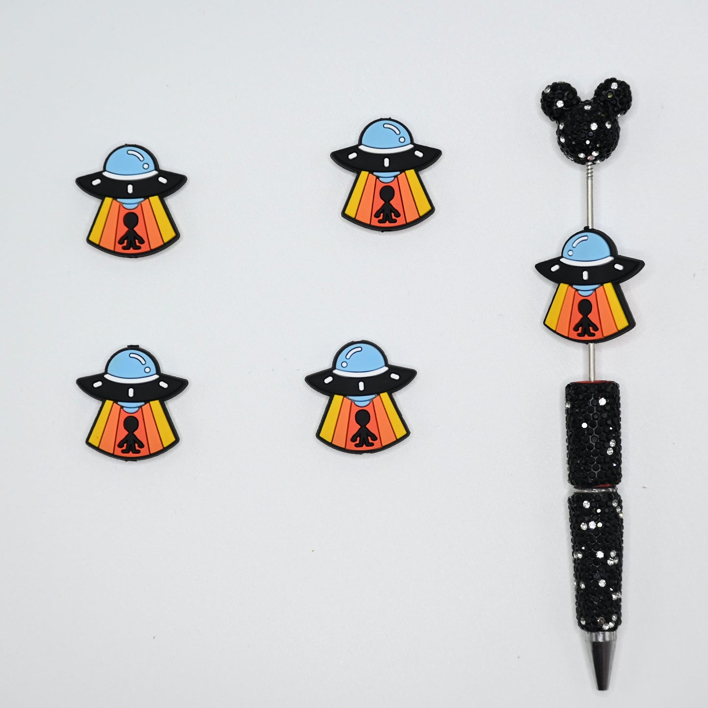 Alien And UFO Silicone Focal Beads For Pen