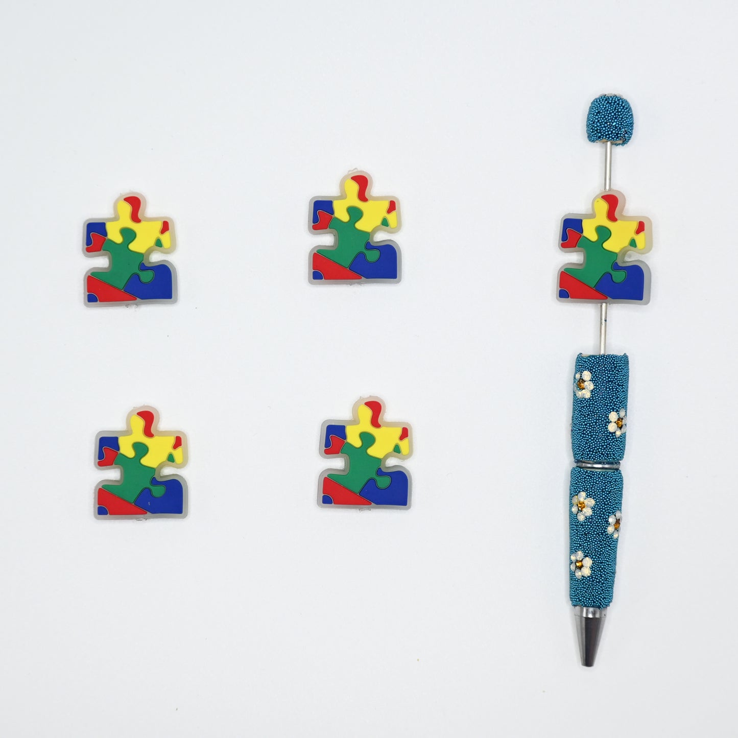 Jigsaw Puzzle for Night Room Silicone Focal Beads For Pen