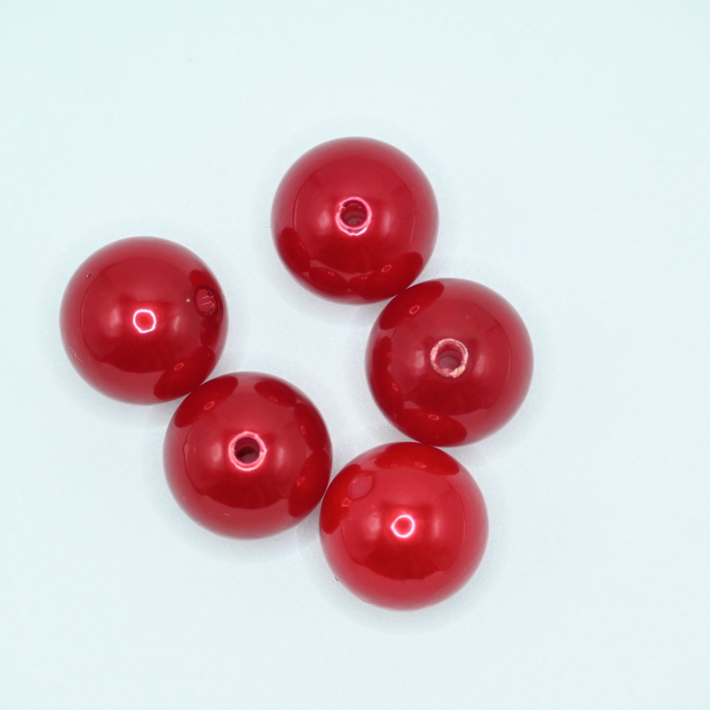 20mm Red Color Beads for Beadable Pens, and Focal Beads