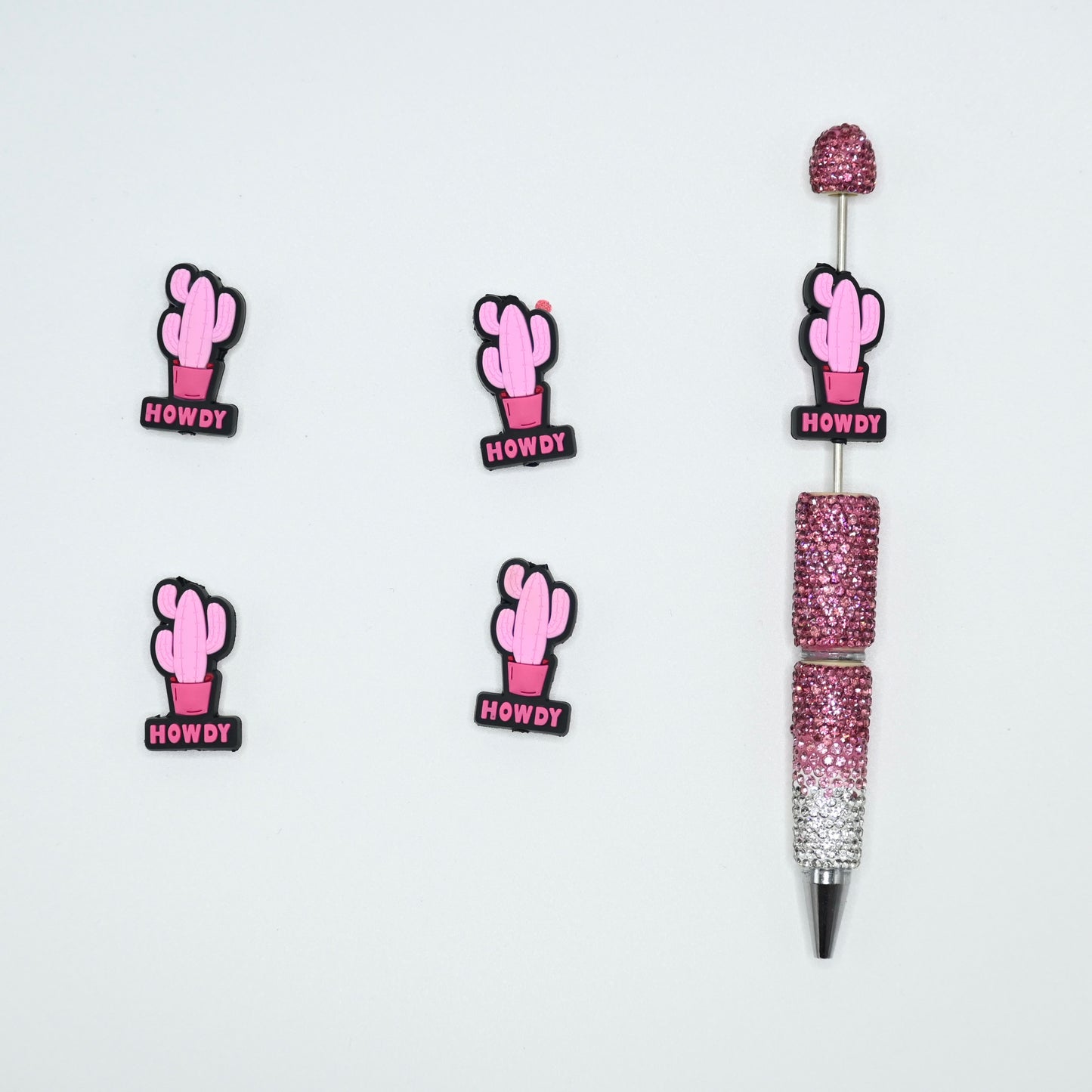 Howdy Cactus Silicone Focal Beads For Pen