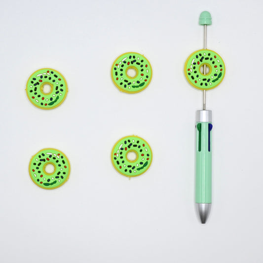 Green Donate Silicone Focal Beads For Pen