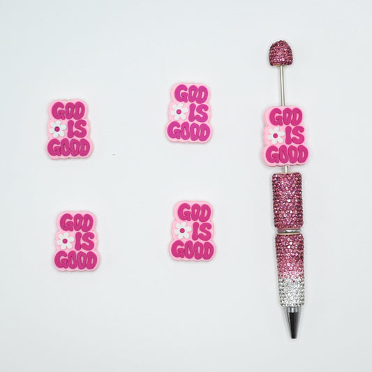 God Is Good Silicone Focal Beads For Pen