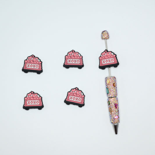 Love Box XOXO Silicone Focal Beads For Pen