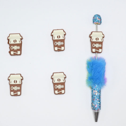 Coffee Cup Silicone Focal Beads For Pen