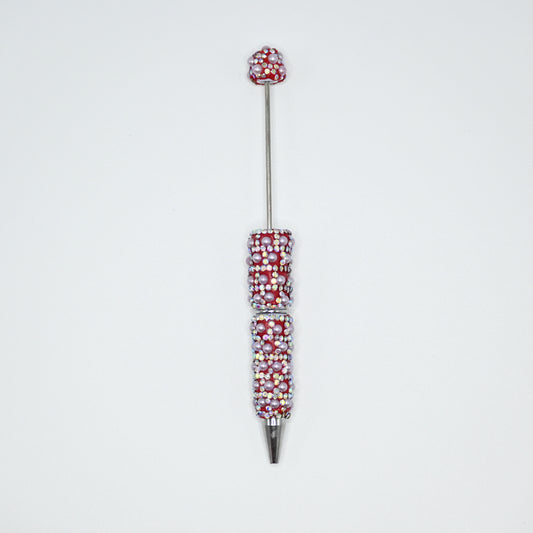 Red Color Full Pearl Fancy Pen for Beads Cute Journalling Pens