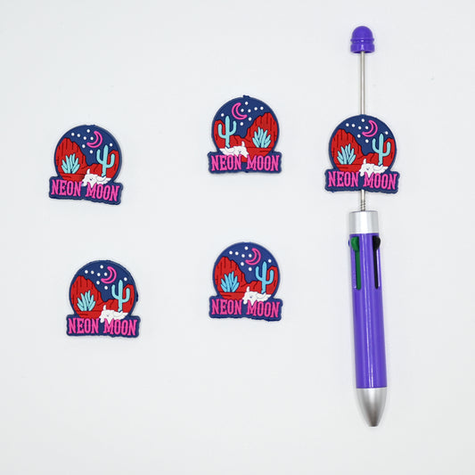 Night Moon Silicone Focal Beads For Pen