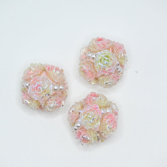 Colorful Flower Shape Rhinestones for Beadable Pens Keychain Making