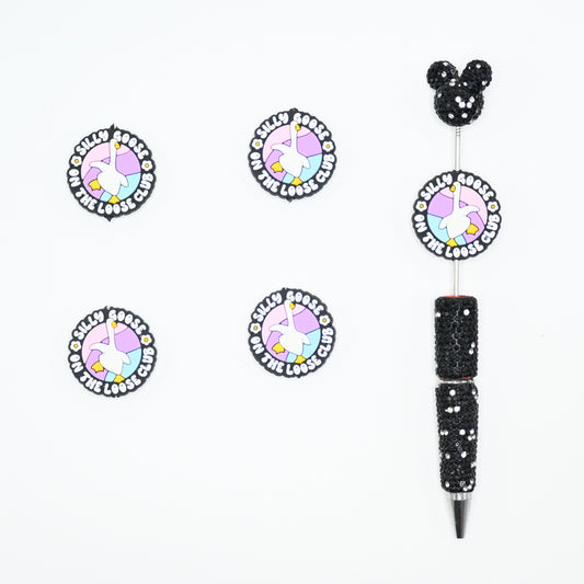 Dancing Silly Goose on the Loose Silicone Focal Beads For Pen