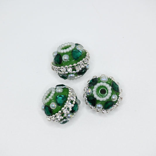 Green Color Rhinestone Focal Beads for Pens Large Crystal for Jewelry Keychain Making