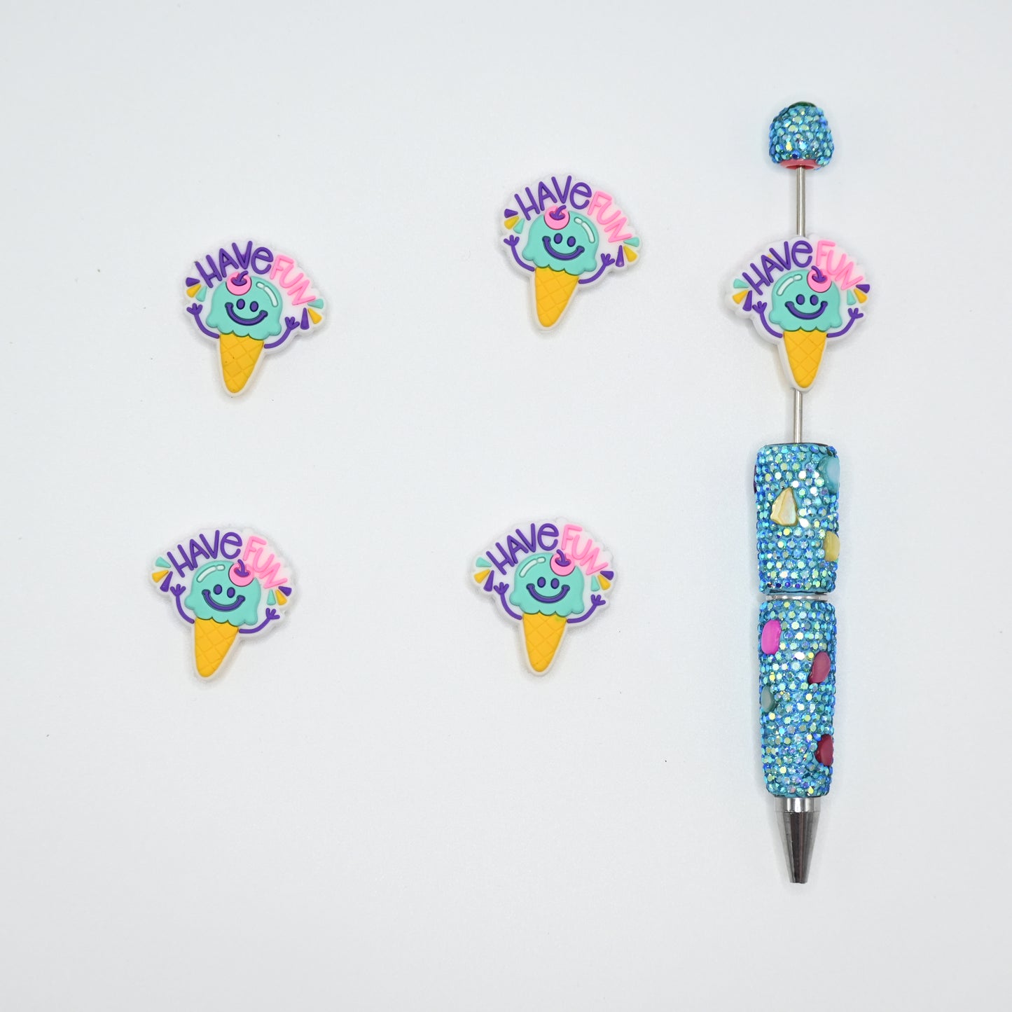 Have Fun Ice Cream Silicone Focal Beads For Pen