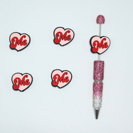 Me Sweet Heart Silicone Focal Beads For Pen