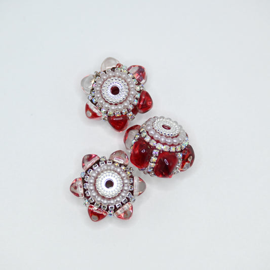 Red Color Rhinestone Focal Beads for Pens Large Crystal for Jewelry Keychain Making