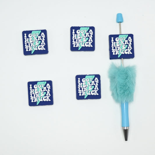 I Got A Heart Like A Truck Silicone Focal Beads For Pen