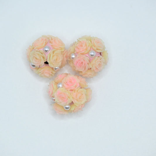 Yellow Flower Shape Rhinestones for Beadable Pens Keychain Making
