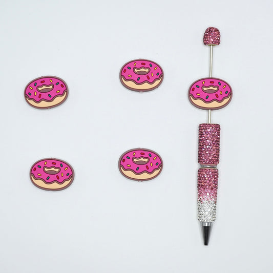 Purple Donate Silicone Focal Beads For Pen