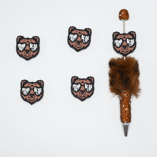 Mama Bear Silicone Focal Beads For Pen