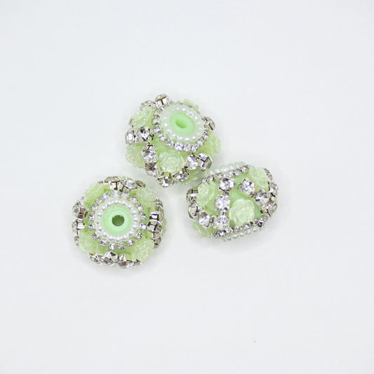 Green Flower Shining Rhinestones Large Crystal for Jewelry Keychain Making