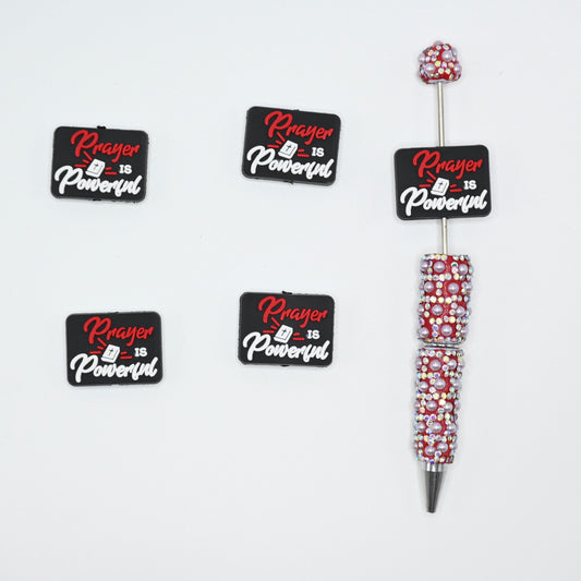 Prayer is Powerful Silicone Focal Beads For Pen
