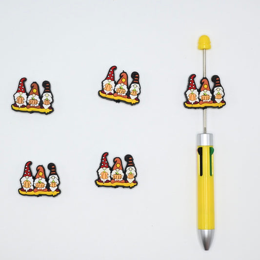 Three Christmas Hats Silicone Focal Beads For Pen