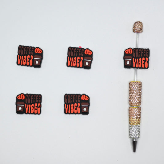 Coffee Vibes Silicone Focal Beads For Pen