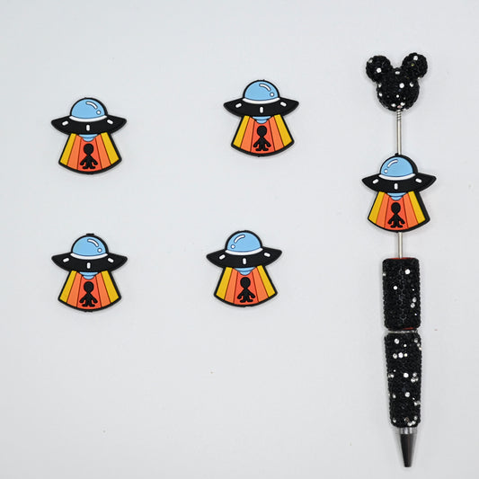 Alien And UFO Silicone Focal Beads For Pen