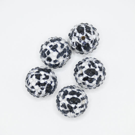 20mm Cow Patten Rhinestones Beads for Bracelet Jewelry Making