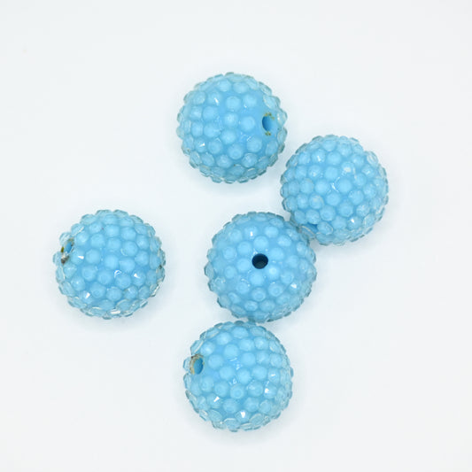 20mm Light Blue Color Rhinestone Beads for Jewelry Making