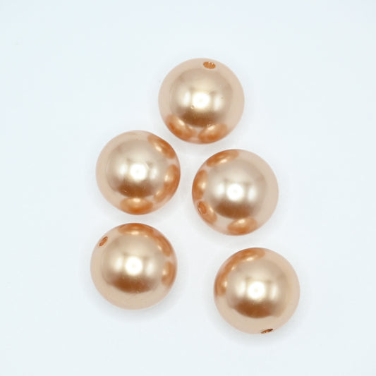 20mm Golden Round Beads for Jewelry Making