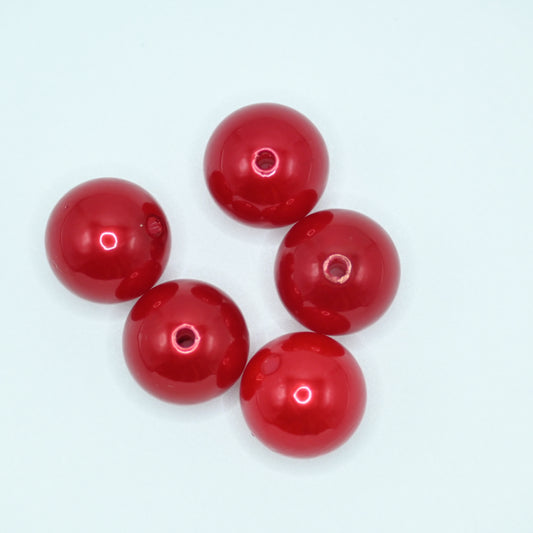 20mm Red Color Beads for Beadable Pens, and Focal Beads