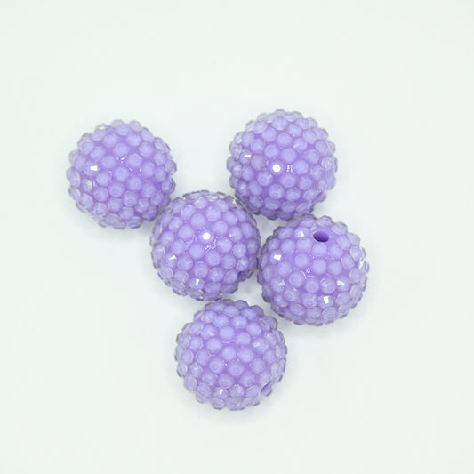 20mm Purple Beads with Rhinestones for for DIY Pens Phone Chain