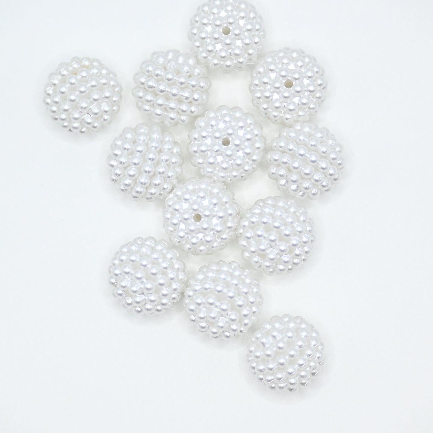 12pcs 16mm White Perl Beads DIY Beading Hairband Bracelets Necklace Craft