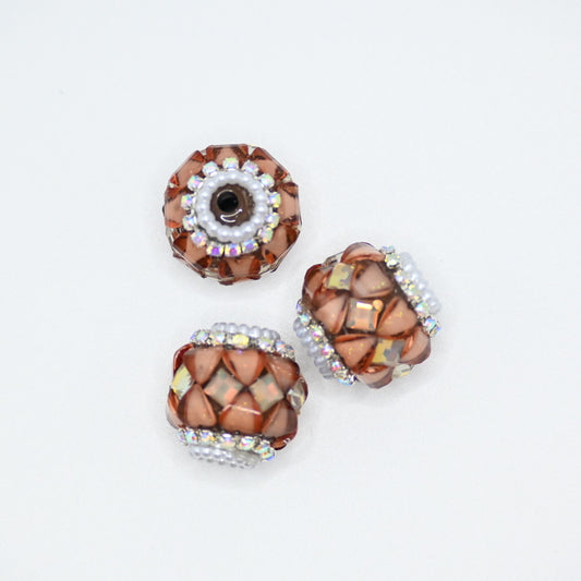 Brown Color Large Crystal for Jewelry Keychain Making