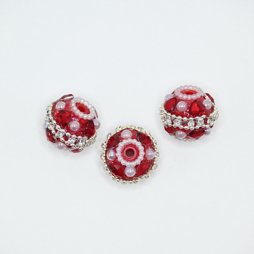 Red Color Rhinestone Focal Beads for Pens Large Crystal for Jewelry Keychain Making