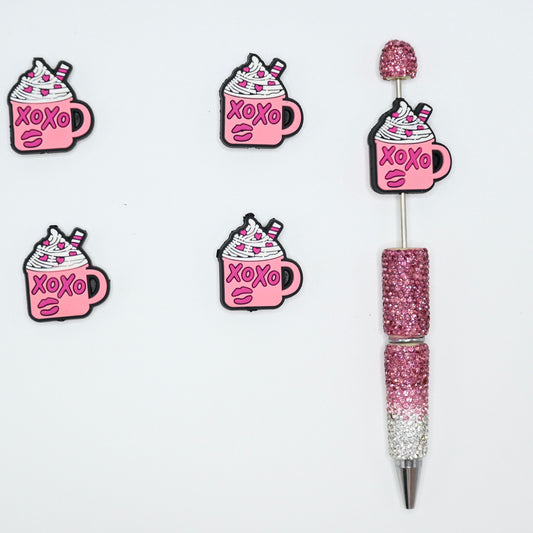 A Cup of Mocha Silicone Focal Beads For Pen